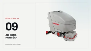 Mașină de spălat pardoseli COMAC OMNIA 32 BT, model potrivit pentru instituții publice
